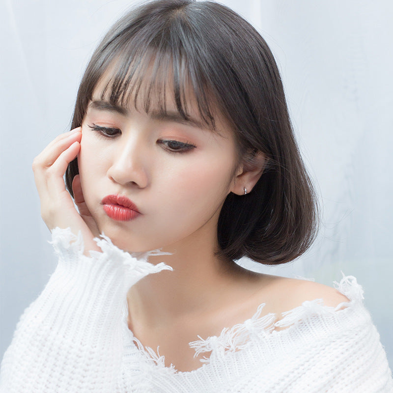 Round smooth earring