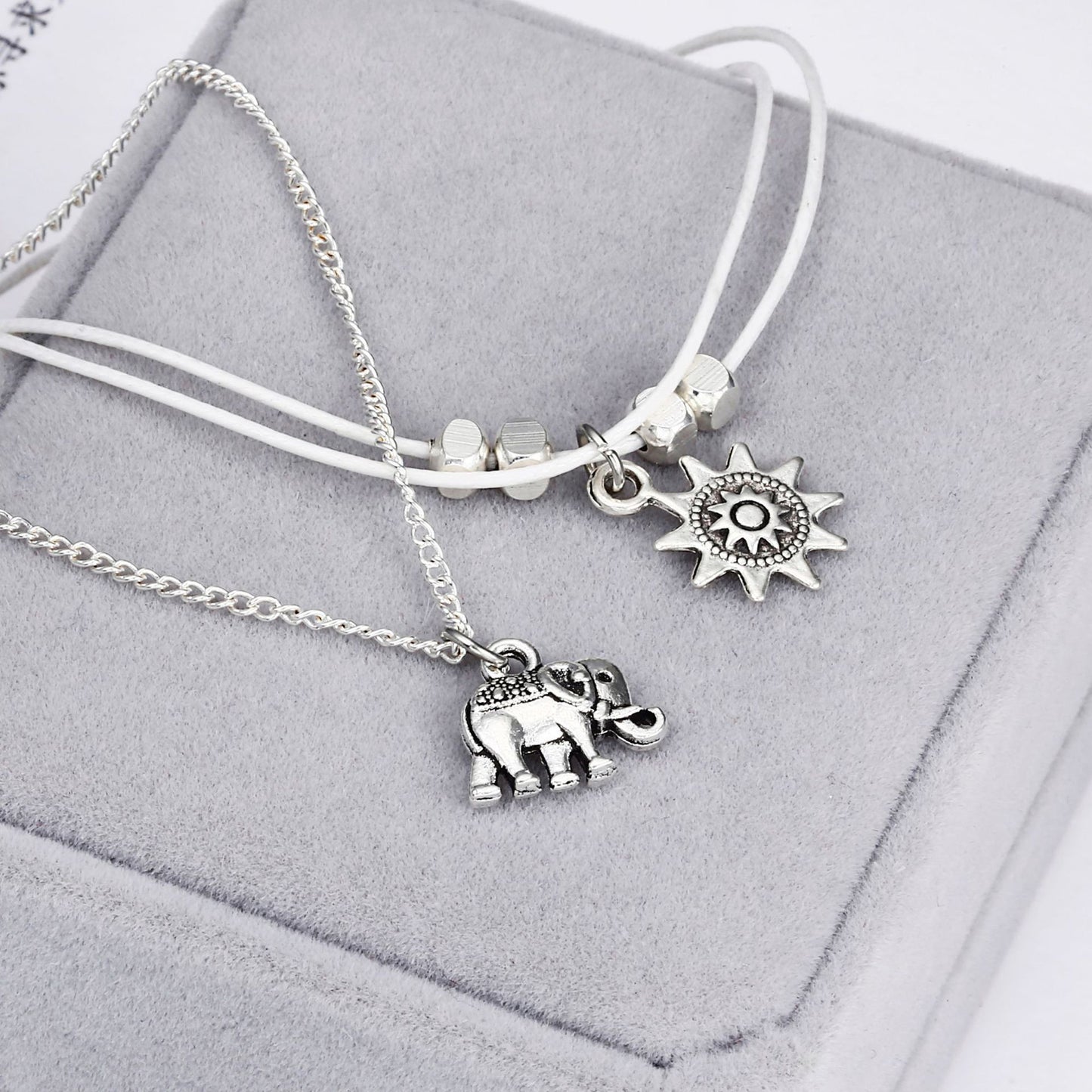 Hot-Selling Popular Foot Jewelry In Europe And America, Sun Elephant Multilayer Retro Fashion Lady Anklet, Alloy Anklet Wholesale
