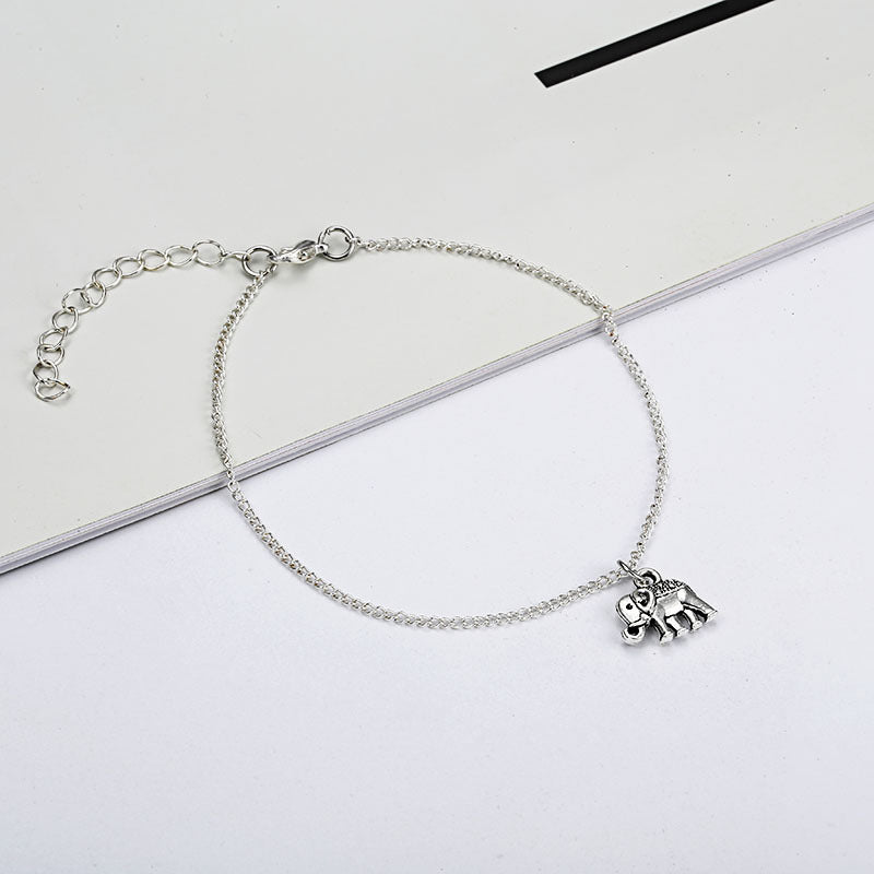 Hot-Selling Popular Foot Jewelry In Europe And America, Sun Elephant Multilayer Retro Fashion Lady Anklet, Alloy Anklet Wholesale