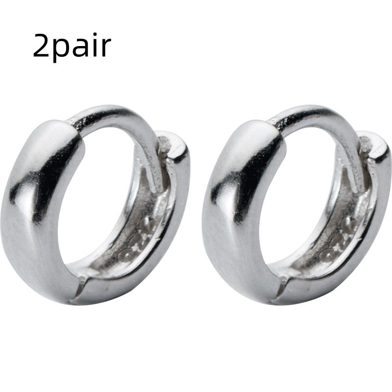 Round smooth earring
