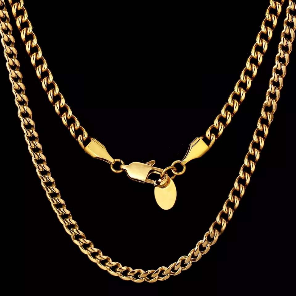 Titanium Cuban Necklace Men's Stainless Steel
