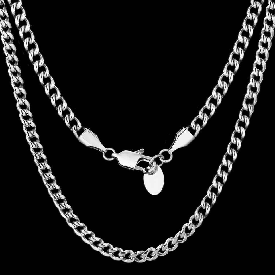 Titanium Cuban Necklace Men's Stainless Steel